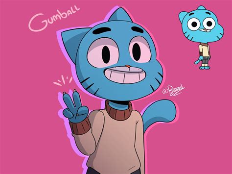 He is a student that transferred to Elmore from his home continent, Boomboxembourg. . Gumball fanart